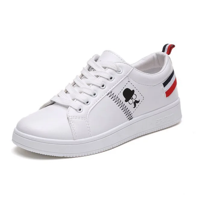 Latest design white ladies fashion shoes women casual sports shoes