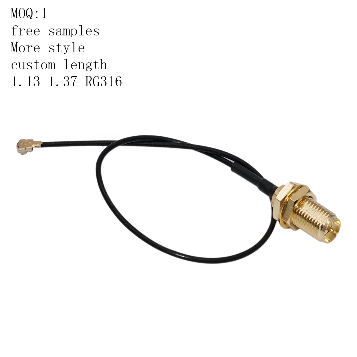 Custom  10cm SMA to ipex/UFL RF cable assembly RP sma female jack bulkhead extension cable Pigtail 1.13 RF Cable