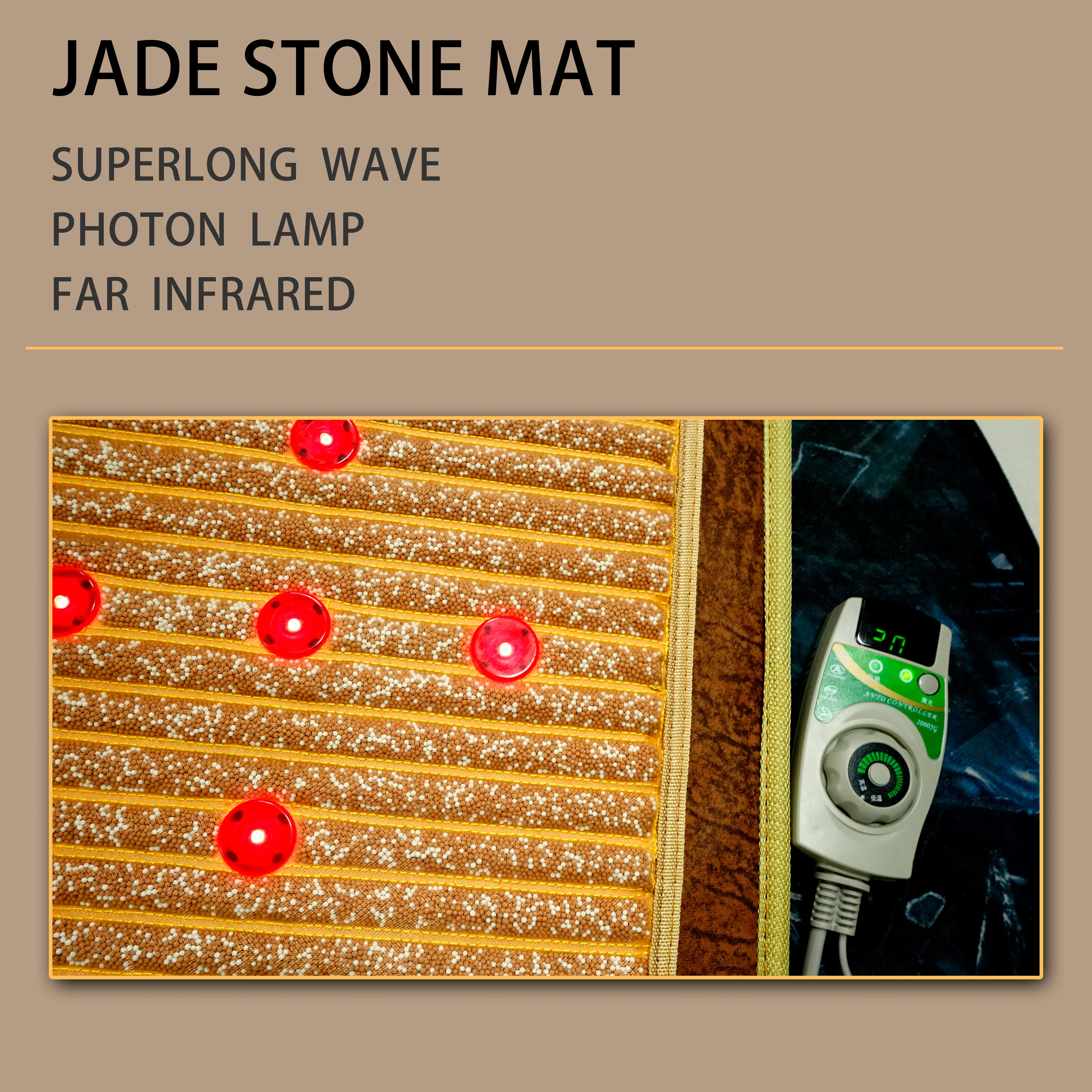 Healthcare heated  OEM 45*45cm photon energy mattress negative ion therapy ultra long wave far infrared mat