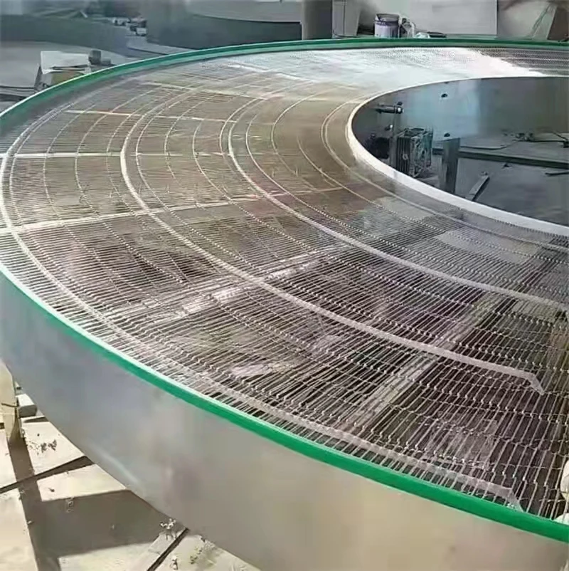 Flat Flex Belt Turning conveyor for Baked Food Curved Belt Conveyor Machine small turn radius Conveyor System
