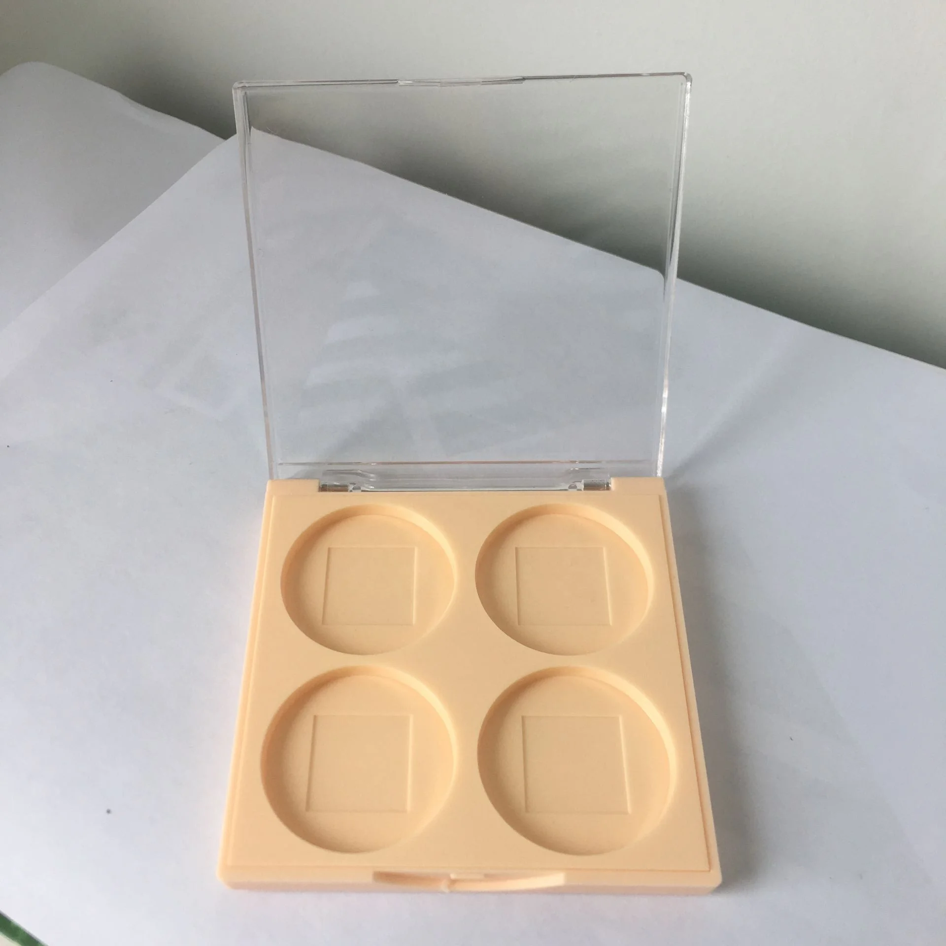 Classic Square empty palette case for eye shadow case/ blush case/brow powder case packaging
