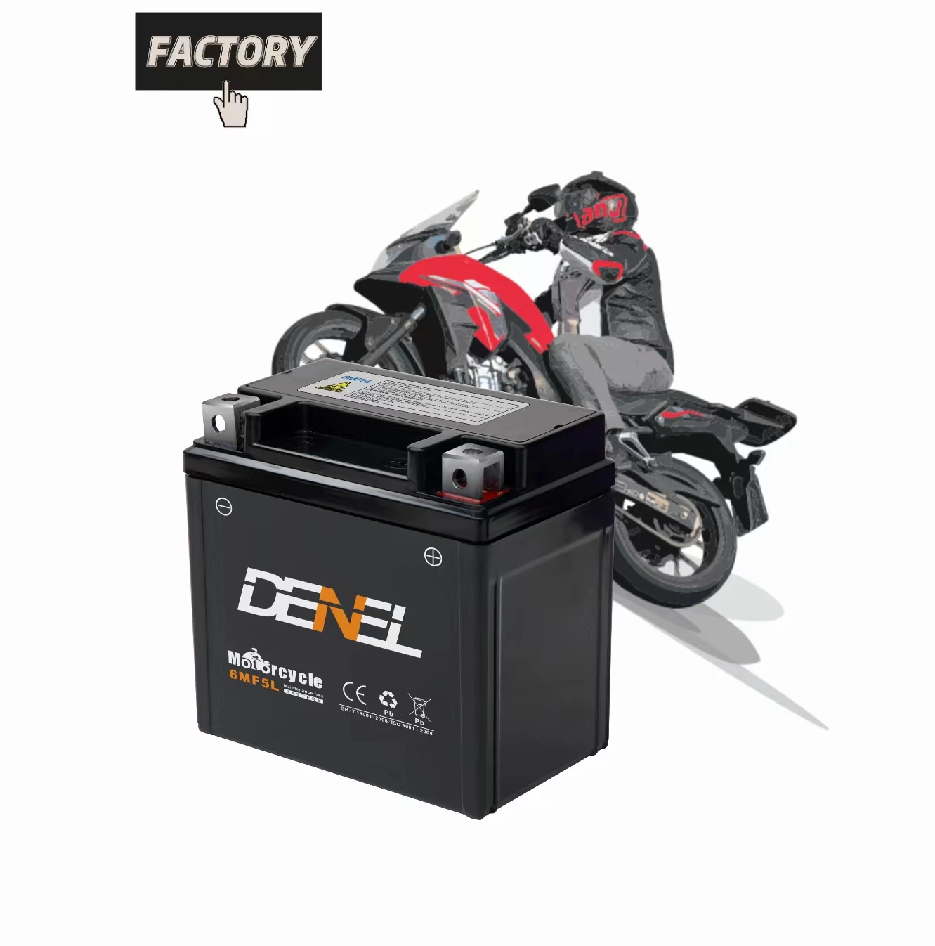 Best Factory OEM Rechargeable Scooter Electric Motorcycle Motorcycle Battery 12v 5ah 10hr mf