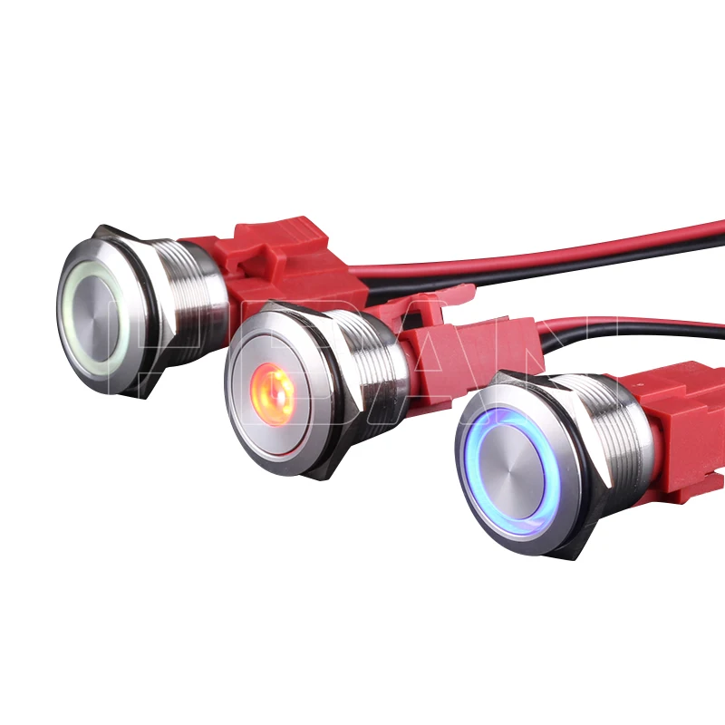 waterproof 22mm touch switch illuminated led 240v push button switch