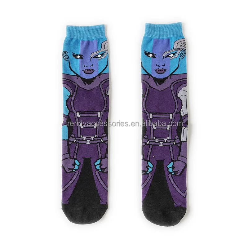 Superhero Anime Winter Socks New Cartoon Hot Sale Novelty Marvel comic character funny 3D socks