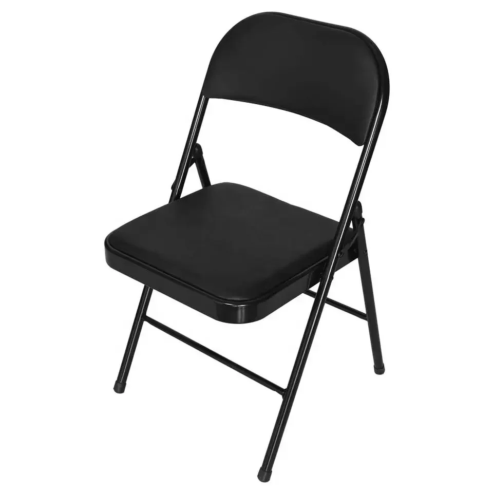 Wholesale Modern Foldable Outdoor Furniture Portable Black Plastic Folding Chairs For Garden