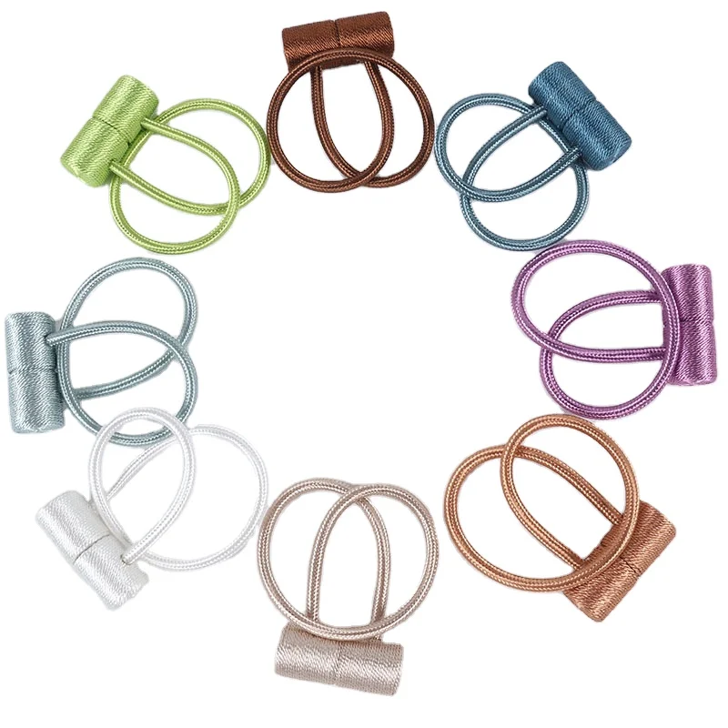 Magnetic Curtain Tiebacks -  Modern Upgrade 2023 Drape Tie Backs Decorative Twisted Handmade Rope Holdback for Window Draperies