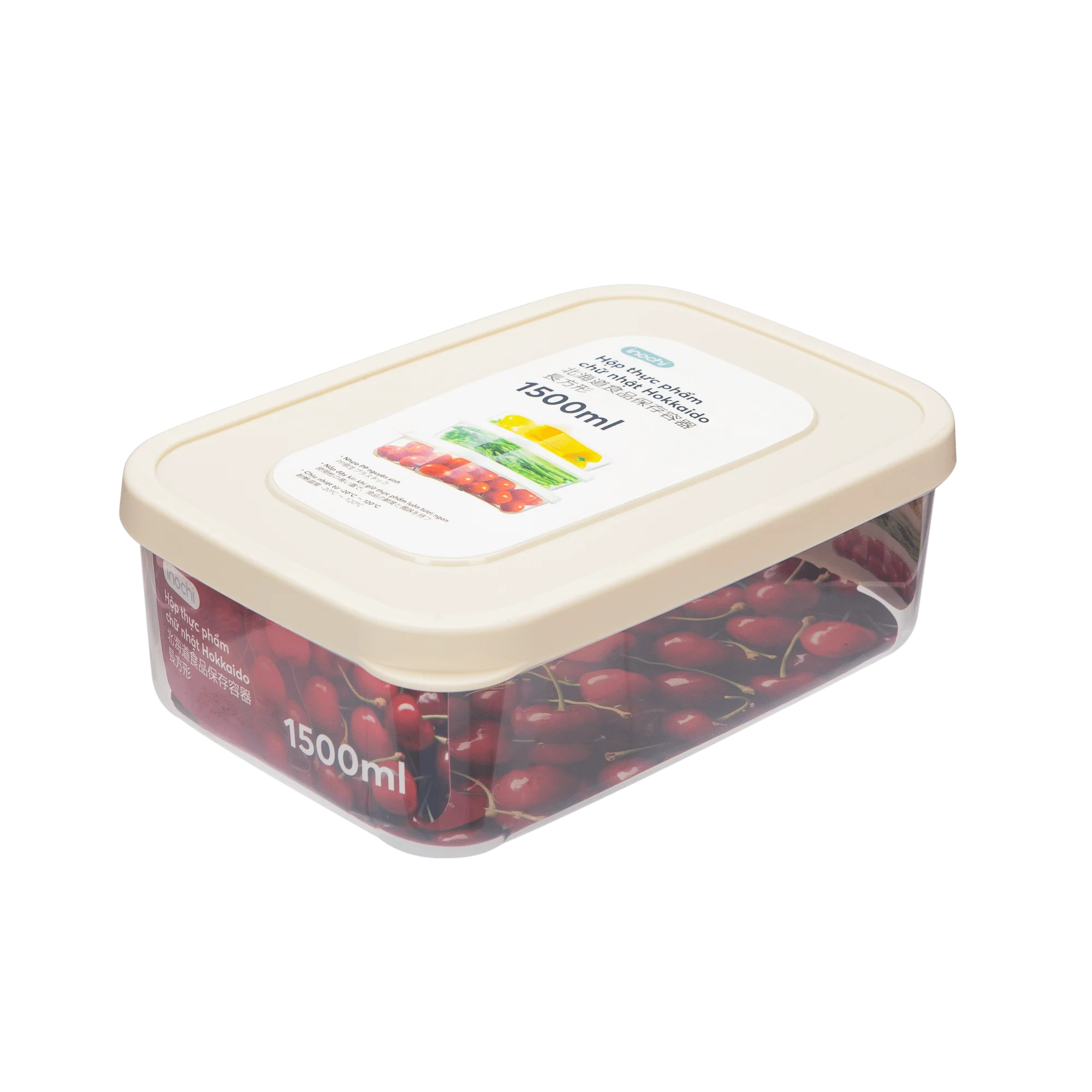 Hokkaido Rectangle Food Storage Container Box Modern Plastic Storage Kitchen Free 500ml 750ml 1000ml 2500ml Polypropylene