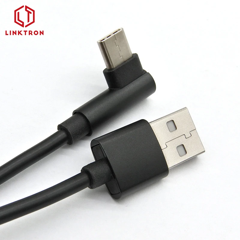Аксессуары зарядные кабели с разъемами Usb A и Type C под прямым углом 90 градусов, кабель с разъемами USB A и типа c под углом 90 градусов
