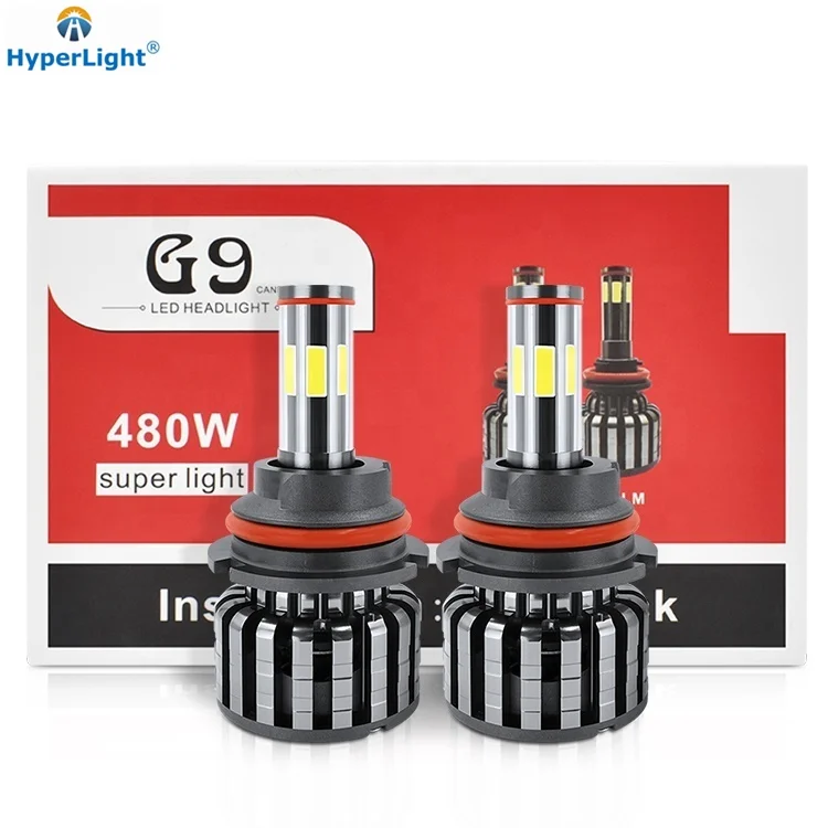 
HyperLight car led headlight h7 h4 9005 9006 9007 hi/lo bean bulbs for universal cars 9012 led headlights bulbs car led lighting 