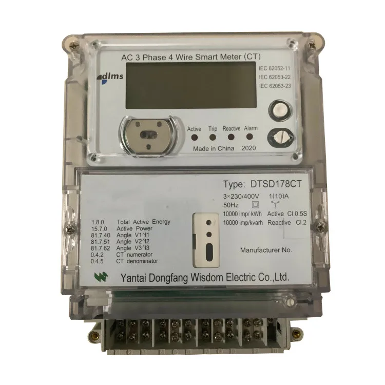 New type multifunctional high accuracy DTSD178 CT operated three phase smart meter