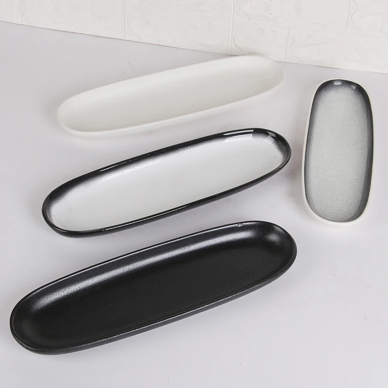 Creative Big size  Rectangle ceramic Sashimi dish for dinning room Sushi plate fruit dish for Japanese cuisine restaurant