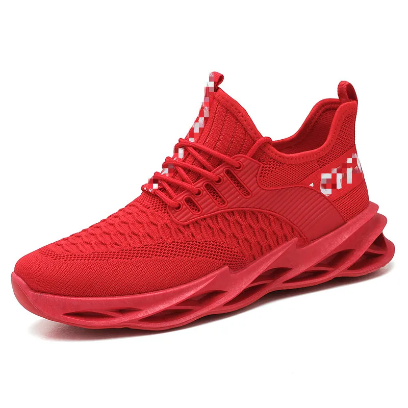 Cheap lace up style blade running sport sneakers red causal shoes for men