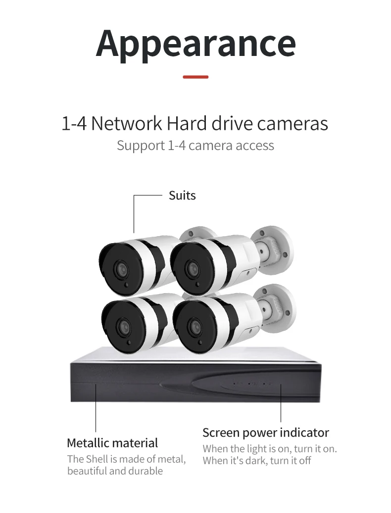 4 канала 2 МП hd ночное видение 360 градусов ahd cctv наружная камера безопасности