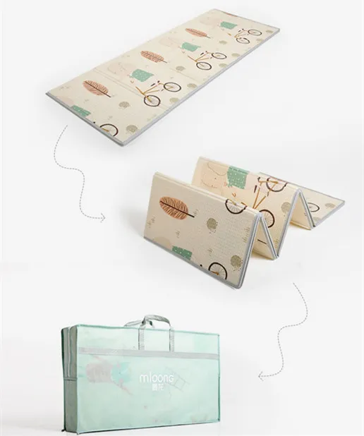 Baby Play Mat Soft Floor Playmat Foldable Crawling Carpet Game Waterproof Activity Rug Folding Blanket Educational Toys Gift