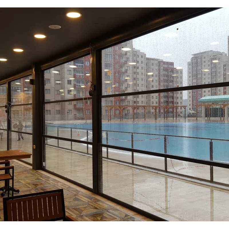 Hihaus custom intelligent electric house aluminium vertical sliding glass guillotine window