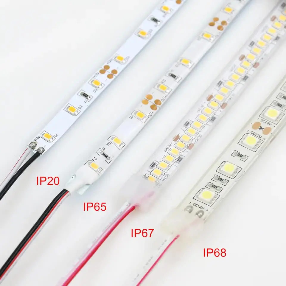 HTD Tape 60 120 240 Leds 5m/roll Waterproof Flexible 24v 5v 12v Warm White Rgb Luces Tiras smd 2835 Led Strip Light
