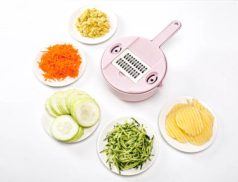 9 in 1 plastic mini food vegetable fruit pull cutter slicer dicer online