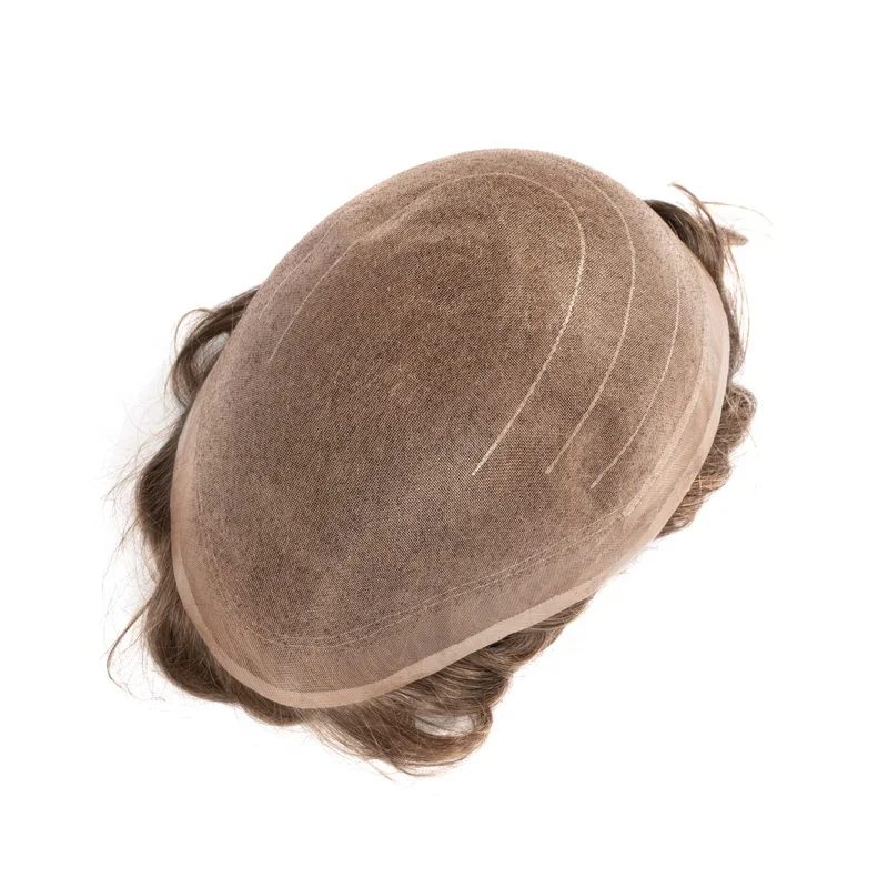 Icon hair system,durable toupee base,hard lace welded lace hair replacement