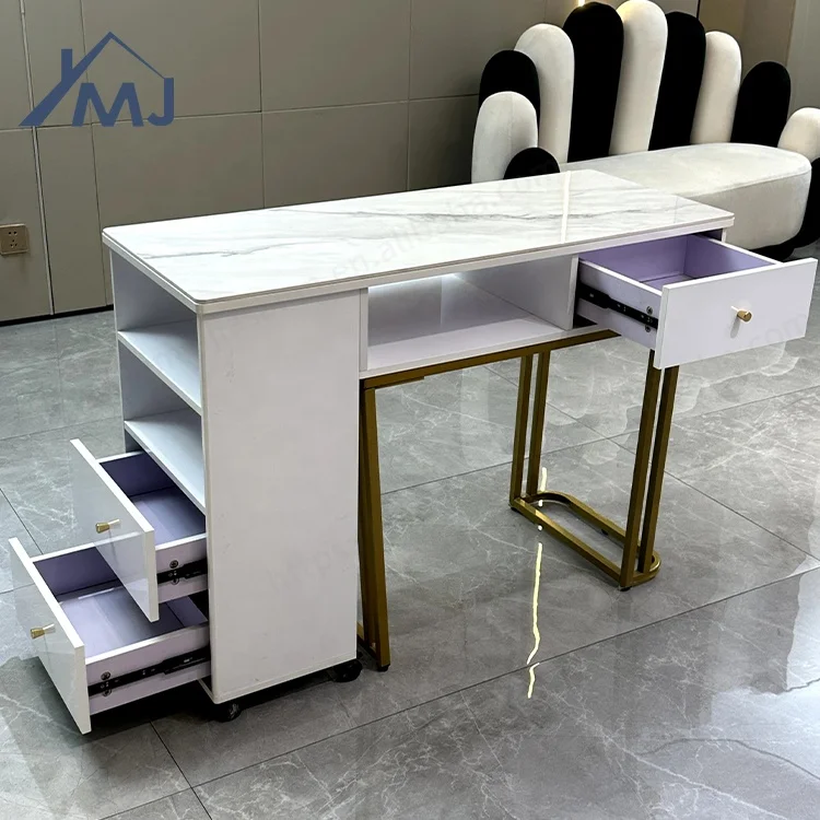 Factory Modern Beauty Salon Storage Nail Manicure Table With Dust Collector