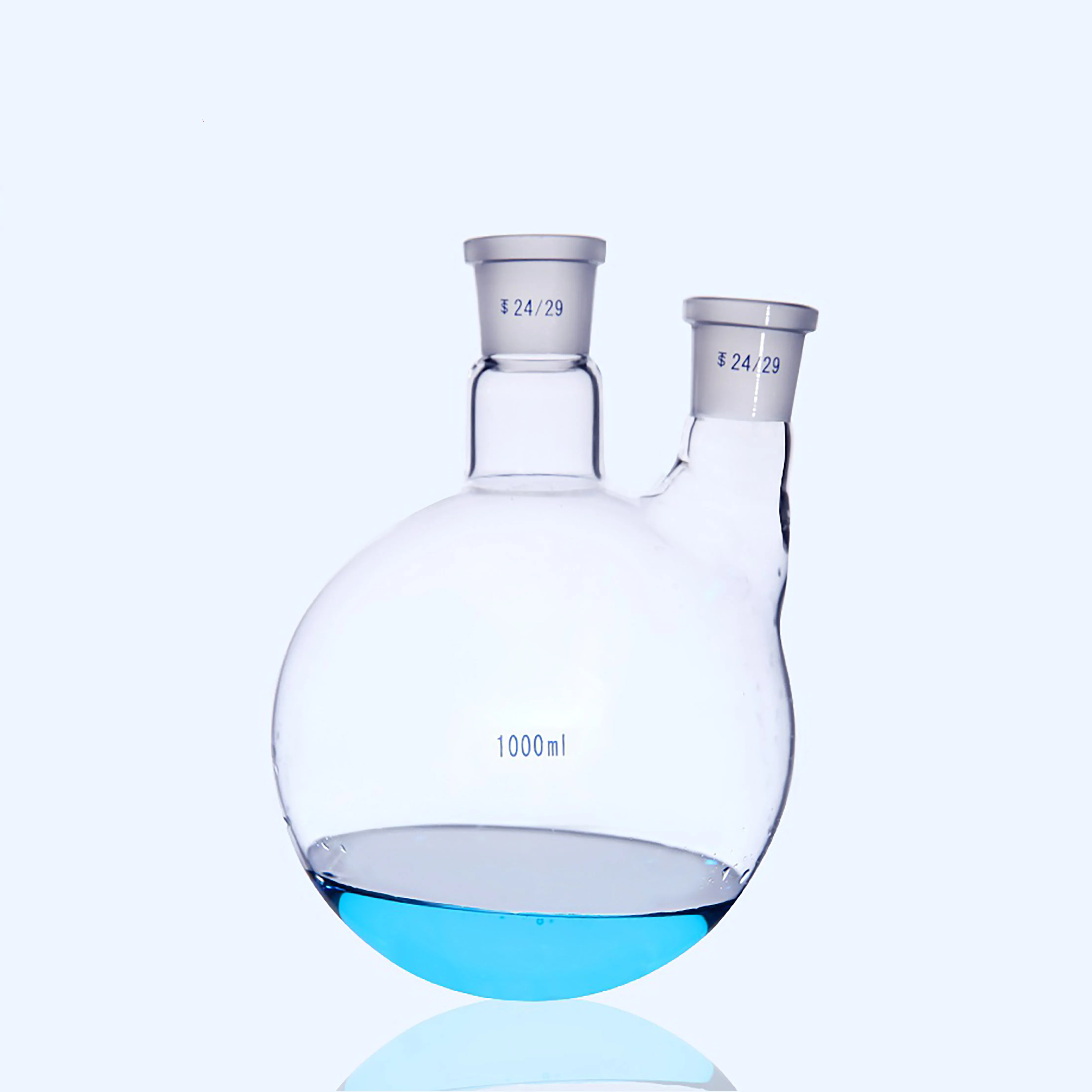 High quality lab standard mouth two neck round bottom flask