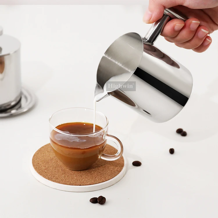 HIGHWIN New Arrival Sugar and Creamer Set Sugar Bowl with Lid and Spoon Stainless Steel Coffee Serving Set