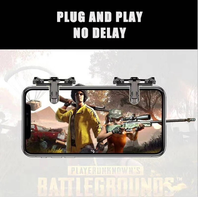 L1R1 Mobile Gaming Fire Button Aim Key Trigger Clicker Mobile Game Shooter Controller Trigger Button For Mobiles