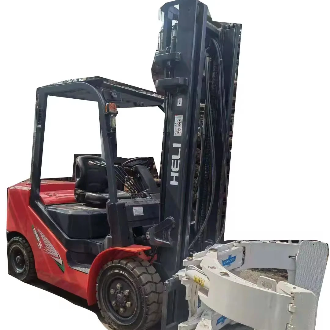 3.5ton Used China HeLi forklift K35 secondhand  Multifunction forklift parts for sale