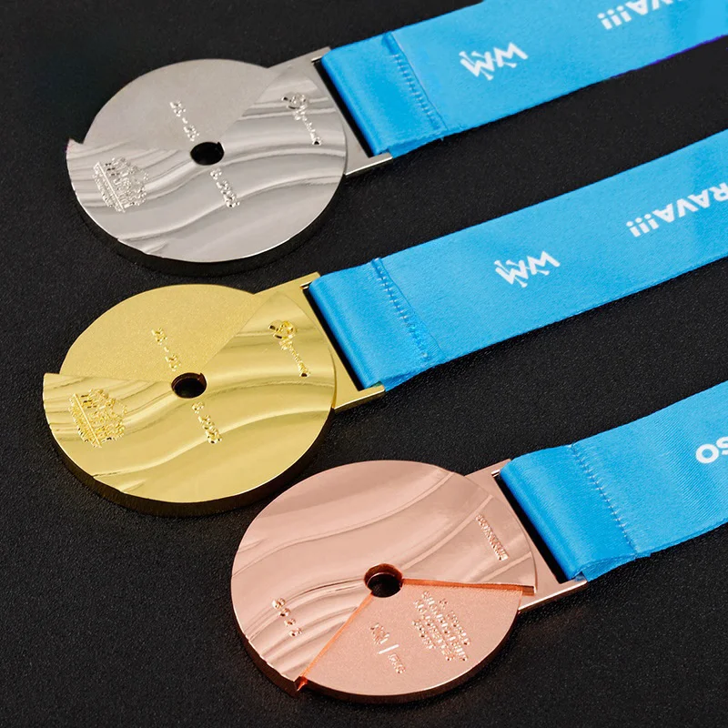 Marathon metal medals customized sports event medals event cycling baking paint medals customized gold, silver and bronze