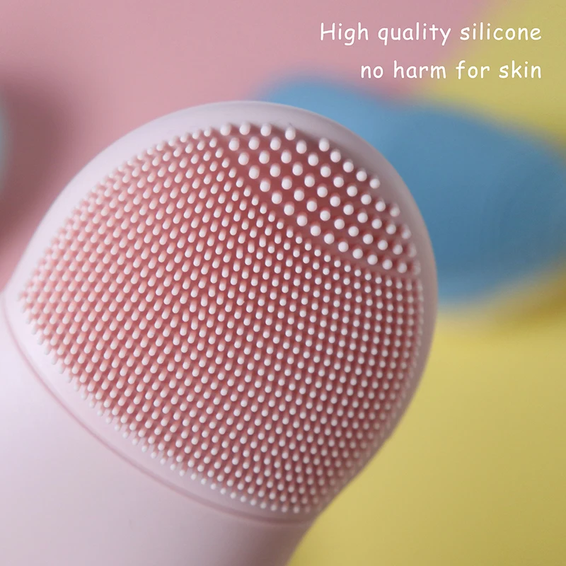 Amazon Hot Selling Manual Handle Face Scrub Exfoliator Makeup Brushes Blackheads Cleanser Soft Silicone Facial Cleaning Brush