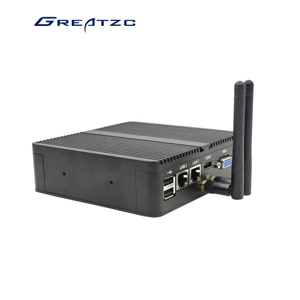 GREATZC ultra Low Power Mini PC J4125 CPU Fanless Design 2 LAN Ports 2 COM Ports ultra Low Power Mini PC ZC-G4125DL