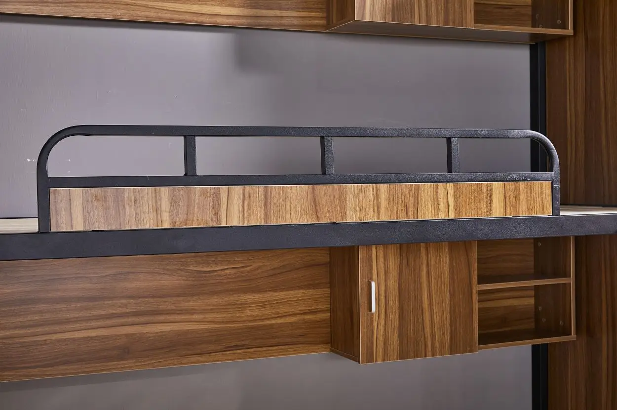 10 years professional factory price modern design school apartment with storage box double student bunk bed