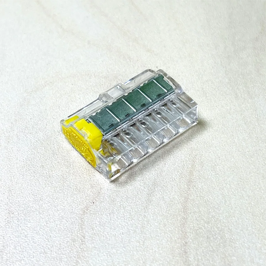 5 Pin Compact Push in wire connector for wiring up to 4mm2