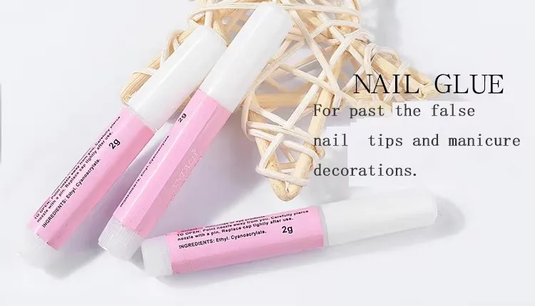 Wholesale Strong Nail Glue Artificial Press On Nail Tips Mini 2g Manicure Art Decoration Beauty Gel For False Nails