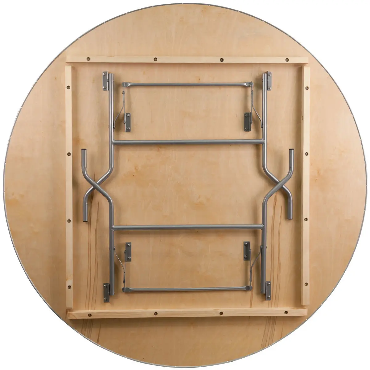 SZ 6FT Wedding Banquet Folding Table for Party and Events PlyWood Round Tables