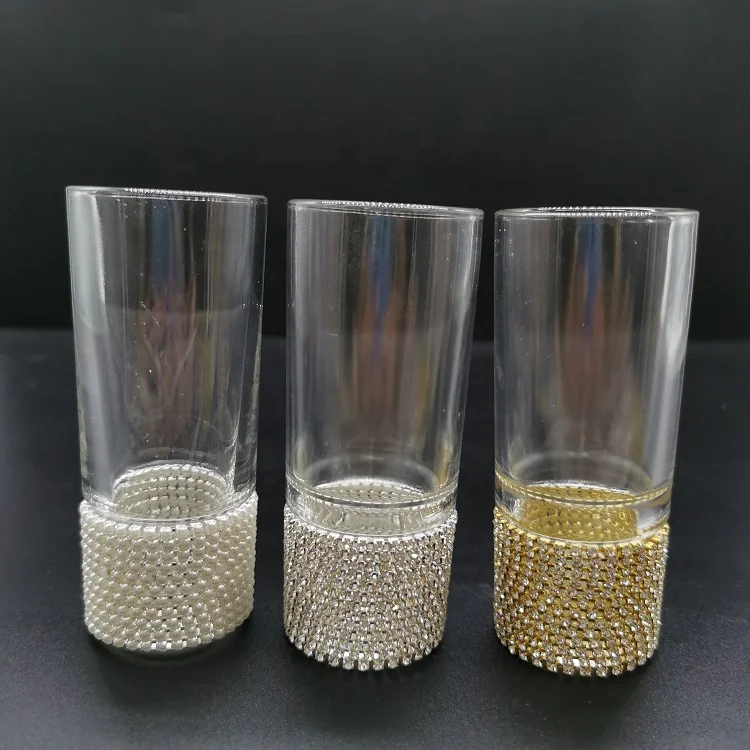 2024 Factory Hot 60ml  Custom Glam Shot Glasses Decorative Shot Glass For Home/Pub/Party Funky Stemless deli glassware