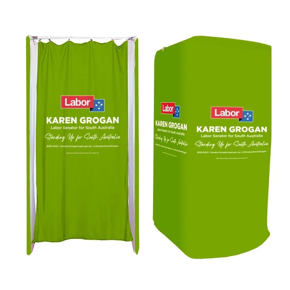 Custom print Trade Show Retail Clothing Shop Store Changing Dressing Room Portable Fitting Room