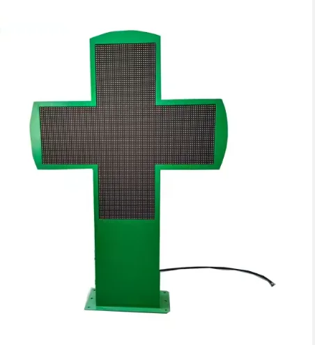 RTS Outdoor Pharmacy Shop Fixed Installation Double Side Full Color P10 Cross Led Video&Messages Scrolling Display Sign