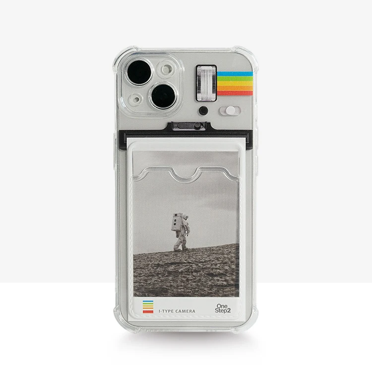 New transparent credit card photo change card holder bag for mobile phone case iPhone X 7p 8p 10 11 12 pro max