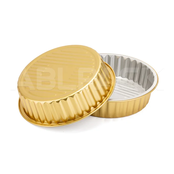 Disposable Customizable Colors Aluminum Foil Container Aluminum Foil Pan Food Tray With Plastic Lid