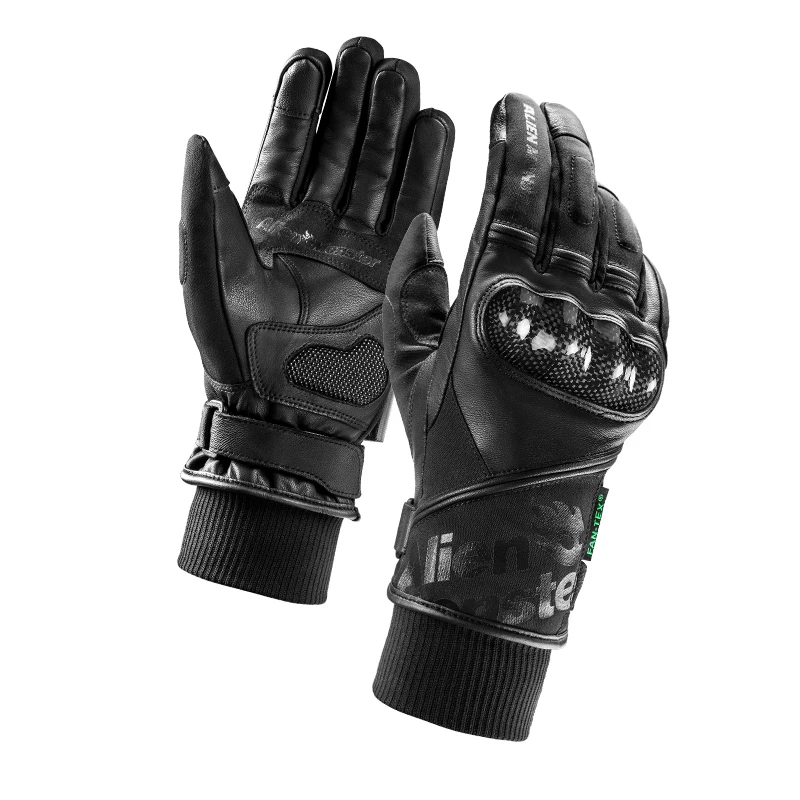 Alien Monster Winter Leather Motorcycle Racing Gloves Long Men Motorbike Riding Gloves Touch Screen Motocross Cross Hand Gloves