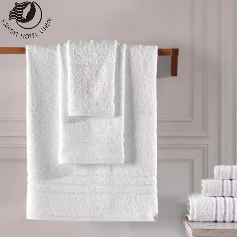 Custom Towel Hotel Jacquard Towel White Customized Home Cotton Towels For Hotels