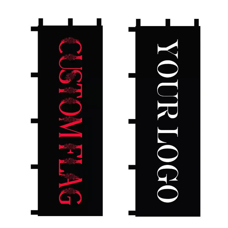 Custom Design Japanese Nobori Flag Windproof Outdoor Advertising Promotional Polyester Flying Banner