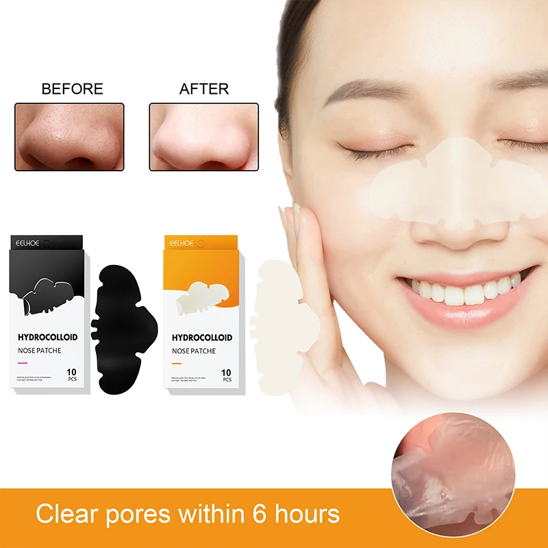 Cosmetics Nose Pores Shrunk Congested Overnight Blackhead Forehead Nose And Chin Hydrocolloid Nose Strip Patch