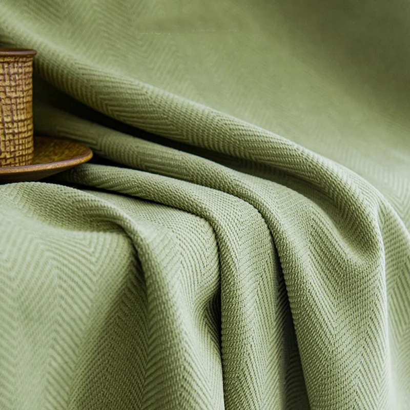 2022 New Soft Feeling Blackout Wholesale Home Textile Fabric Herringbone Chenille Velvet Upholstery Cloth Curtain Fabrics