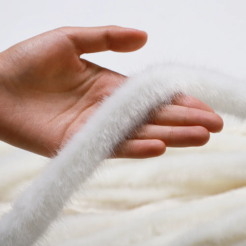 3cm Width Customized Raccoon Fake Fur Trim Mink Fur Trimming Faux Fur Trim