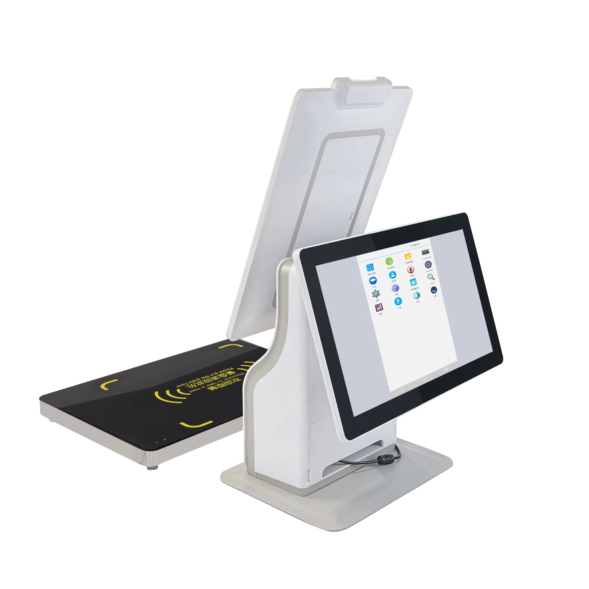 smart digital pos display counter printer paper cash pos system with weighing scale