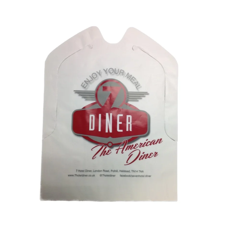 
One time use disposable waterproof kitchen LDPE plastic restaurant pe adult bib 