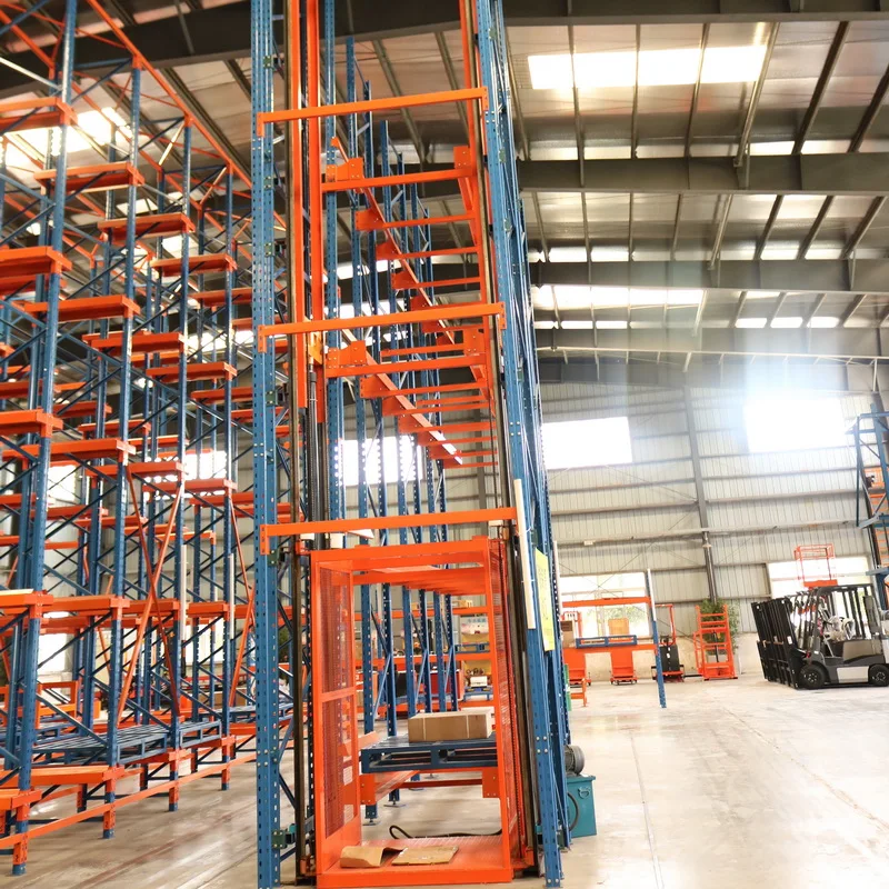 Reinforced 500kg to 3 ton Customized Factory Warehouse Rail Type Hydraulic Cargo Lift