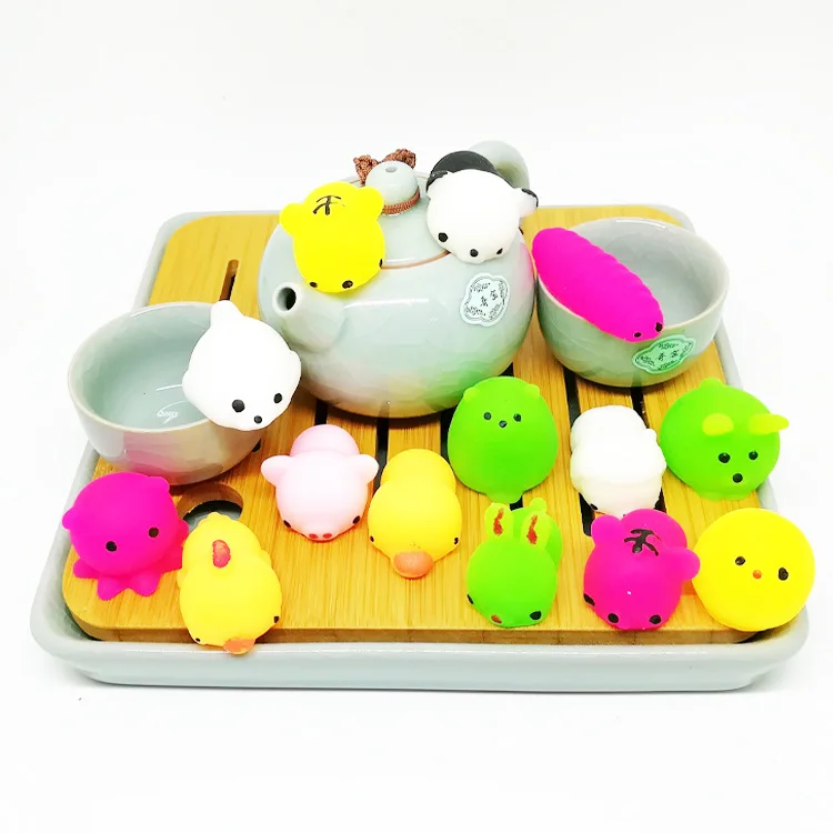 
Funny Animals Dumpling Decompression Mochi Squishy Squeeze Toys For Fidget Mochis Vending Machines 
