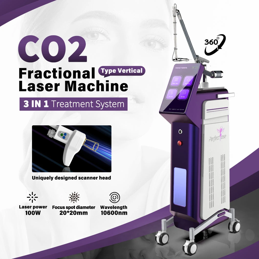 Fractional Co2 Laser Rf Metal tube Machine Adjust Size And Density Vaginal Whitening CO2 Fractional Laser Machine
